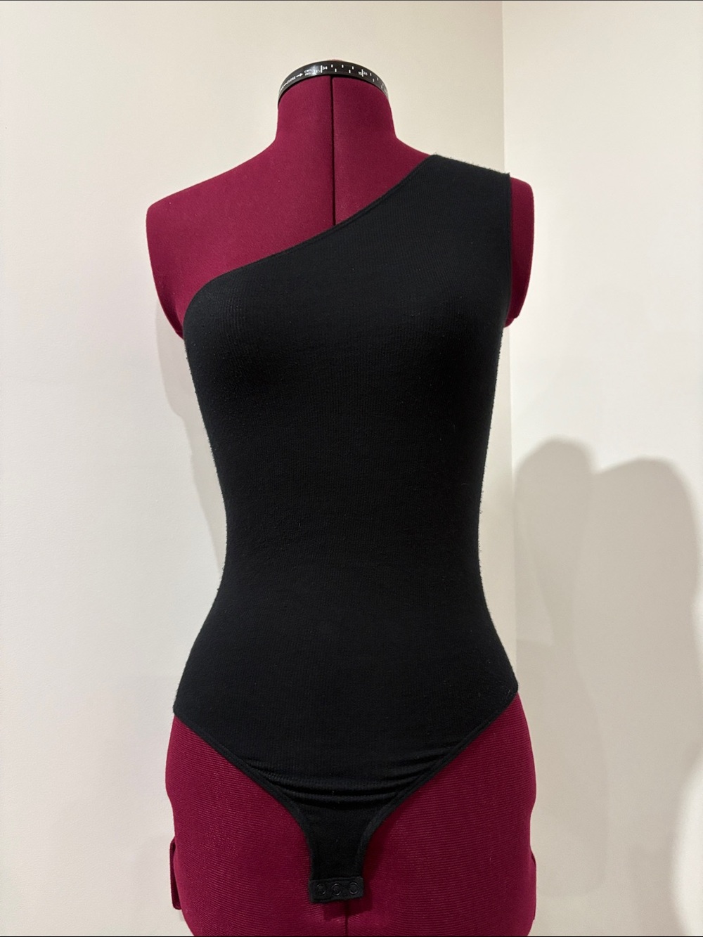 One-Shoulder Black Women's Bodysuit